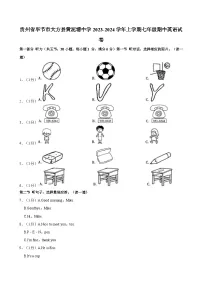 贵州省毕节市大方县黄泥塘中学2023-2024学年上学期七年级期中英语试卷（含答案）