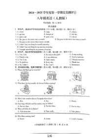 河北省邢台市南宫市2024-2025学年八年级上学期10月月考英语试卷