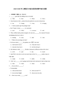 2024-2025学年人教版九年级全册英语期中综合试题