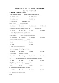 期末复习综合检测题2024-2025学年人教版英语八年级上册