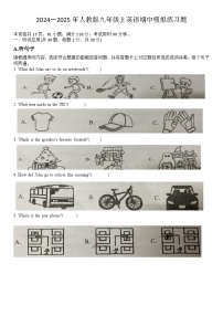 广东省阳江市2024－2025学年九年级上学期期中模拟英语试卷