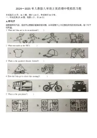广东省阳江市2024－2025学年九年级上学期期中模拟英语试卷