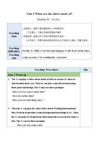 初中英语Section B教学设计及反思