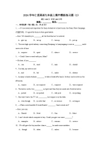 期中模拟练习题（2）2024-2025学年仁爱科普版英语九年级上册