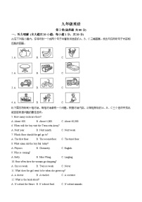 天津市红桥区2024-2025学年九年级上学期期中英语试题