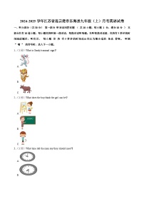 江苏省连云港市东海县2024-2025学年九年级上学期10月月考英语试题