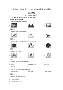 江苏省宿迁市宿城区2022-2023学年八年级下学期期末英语试卷(解析版)