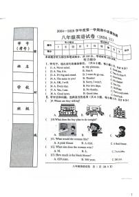 河北省秦皇岛市昌黎县2024-2025学年八年级上学期11月期中英语试题