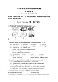 上海市黄浦区2024-2025学年九年级上学期11月期中考试英语试题