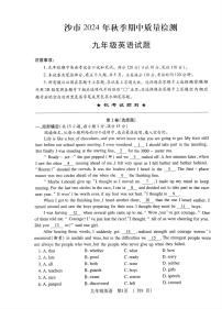 湖北省荆州市沙市区2024-2025学年九年级上学期11月期中英语试题