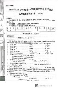 陕西省西安市高陵区2024-2025学年八年级上学期期中学业水平测试英语试卷