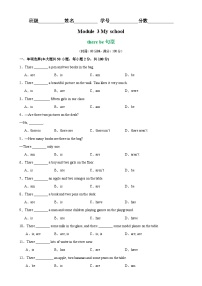 Module 3 语法Grammar there be句型试卷-七年级英语上册单元重难点易错题精练（外研版）