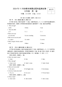 湖南省常德市津市市2024-2025学年七年级上学期期中考试英语试题