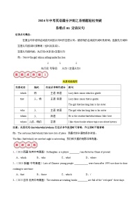 2025年中考英语二轮复习易错点01 定语从句（2份，原卷版+解析版）