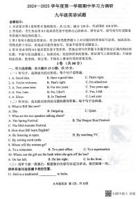山东省滨州市阳信县2024-2025学年九年级上学期11月期中英语试题