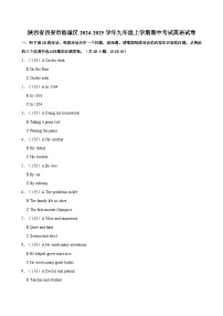 陕西省西安市临潼区2024-2025学年九年级上学期期中考试英语试卷（含答案）