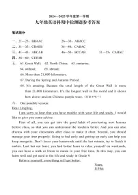 海南省2024-2025学年上学期九年级英语期中试题