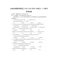 云南省昭通市昭阳区2024-2025学年八年级上11月期中英语试卷