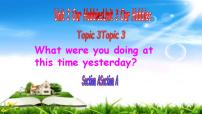 初中英语仁爱科普版（2024）八年级上册Topic 3 What were you doing at this time yesterday?课前预习ppt课件