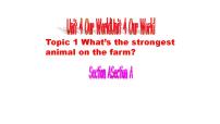 仁爱科普版（2024）八年级上册Topic 1 What's the strongest animal on the farm?背景图ppt课件