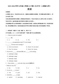 人教版七年级英语上册单元重难点易错题精练 七年级英语上学期12月第三次月考（人教版专用）（含答案）