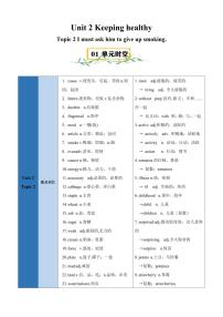 英语八年级上册Topic 2 How can we protect ourselves from the earthquake?练习题