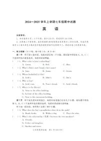 河南省郑州市高新技术产业开发区十校联考2024-2025学年七年级上学期11月期中考试英语试题