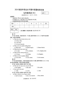 河南省安阳市2024-2025学年九年级上学期11月期中考试英语试题