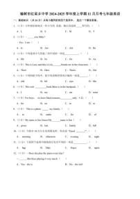 2024～2025学年吉林省长春市榆树市红星乡部分学校七年级(上)11月月考英语试卷(含答案)