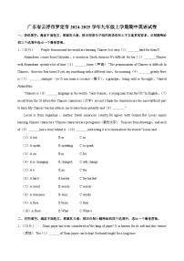 广东省云浮市罗定市2024-2025学年九年级上学期期中英语试卷