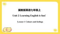 初中英语冀教版（2024）七年级上册（2024）Lesson 4 Colours and feelings教学演示ppt课件