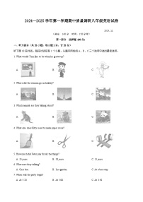 江苏省扬州市高邮市2024-2025学年八年级上学期期中考试英语试题