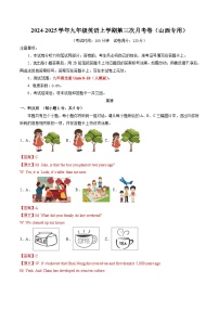 九年级英语第三次月考卷（山西专用，人教版九年级全册Units 8~10）--2024-2025学年初中上学期第三次月考