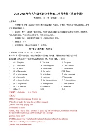 九年级英语第三次月考卷（陕西专用）2024+2025学年初中上学期第三次月考