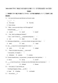 广西南宁市江南区2024-2025学年九年级上学期（10月份）月考英语试卷