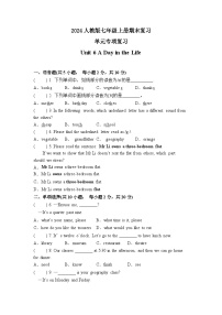 Unit 6 单元复习卷-2024-2025学年七年级英语上学期期末复习（人教版2024）