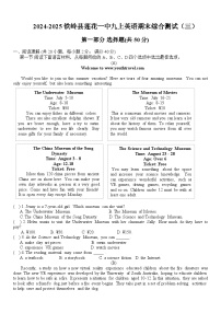 辽宁省铁岭县莲花一中2024-2025学年九年级上学期期末综合测试（三）英语试卷