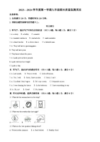 河北省唐山市滦南县2023-2024学年九年级上学期期末质量监测英语试卷（解析版）-A4