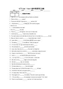 05 七下Unit 7-Unit 9---2025年中考英语一轮复习高频词汇专练（人教版）