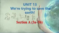 人教版（2024）九年级全册Unit 13 We’re trying to save the earth!Section A教学演示课件ppt