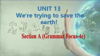 初中英语人教版（2024）九年级全册Unit 13 We’re trying to save the earth!Section A教课内容ppt课件
