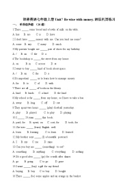 初中英语牛津译林版（2024）七年级上册（2024）Unit 7 Be wise with money精品复习练习题