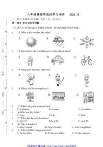 2024～2025学年江苏省镇江市丹徒区宜城中学集团九年级(上)12月月考英语试卷(含答案)