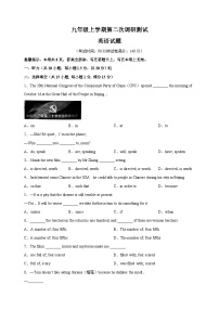 江苏省徐州市沛县2022-2023学年九年级上学期12月月考英语试卷（含答案解析）
