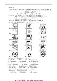 2024～2025学年贵州省仁怀市校九年级上12月联考(月考)英语试卷(含答案)