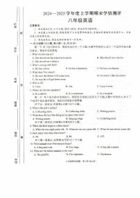 河南省驻马店市平舆县2024-2025学年八年级上学期1月期末英语试题