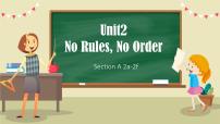 人教版（2024）七年级下册（2024）Unit 2 No Rules, No Order教课内容课件ppt