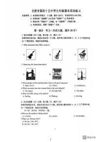 安徽省合肥市第四十五中学2024-2025学年九年级上学期期末预考英语试卷