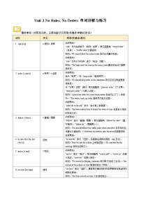 初中英语人教版（2024）七年级下册（2024）Unit 2 No Rules, No Order同步测试题