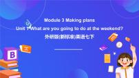 外研版（2024）七年级下册Unit 1 What are you going to do at the weekends?优秀课件ppt